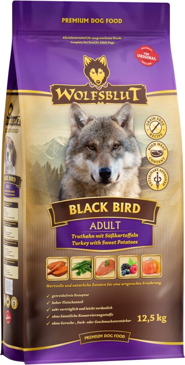 Wolfsblut Graanvrij Adult Hond Black Bird 12,5 kg - Hond