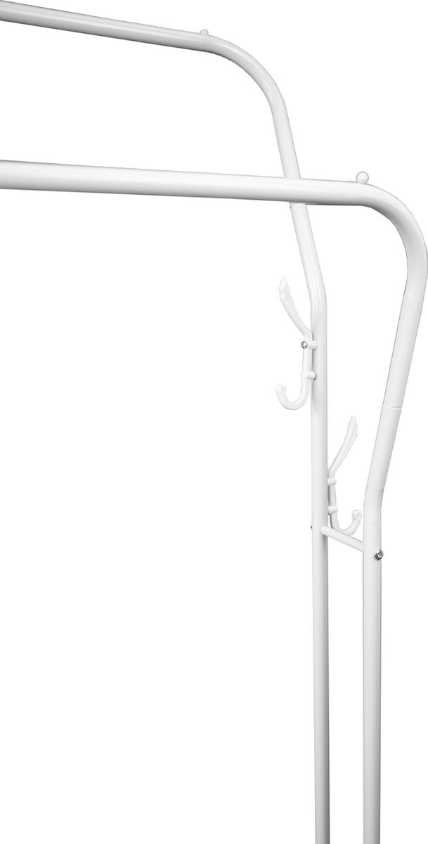 LG Life’s Green XL Kledingrek - Dressboy – Wit – Metaal – Garderoberek met ophanghaken – H146xB110xD35 cm