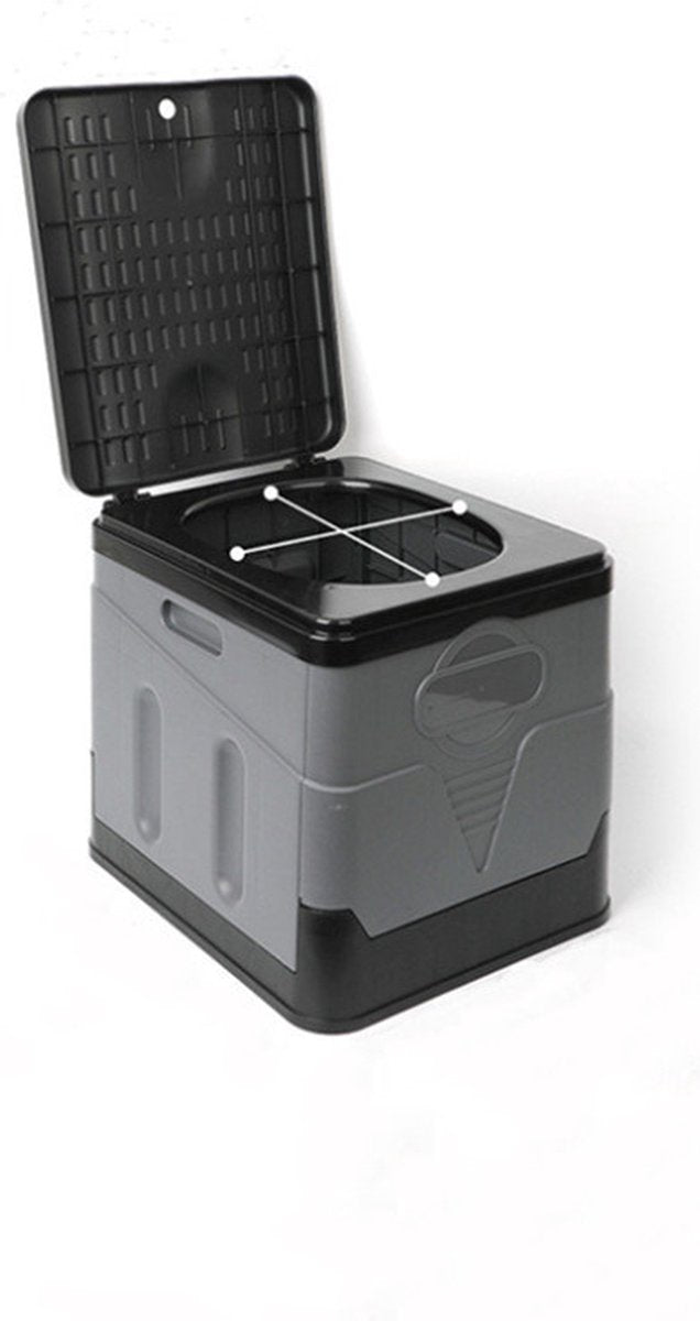 Folding toilet - Camping Toilet - gray (including 12 sets of accessories)