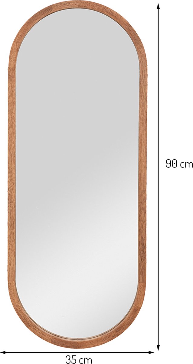 Wall Mirror 35 x 90 cm Magalie Brown