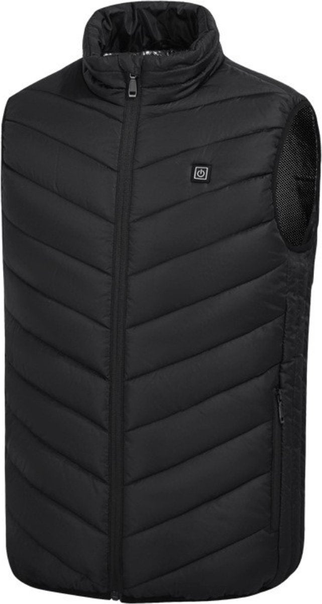 Elektrische Bodywarmer - Zwart - Maat M - tot 45 °C - Wasmachinebestendig - 3 Niveaus - Zonder Powerbank - Verwarmde Bodywarmer - Unisex - Dames en Heren - Verwarmd Vest - Thermovest