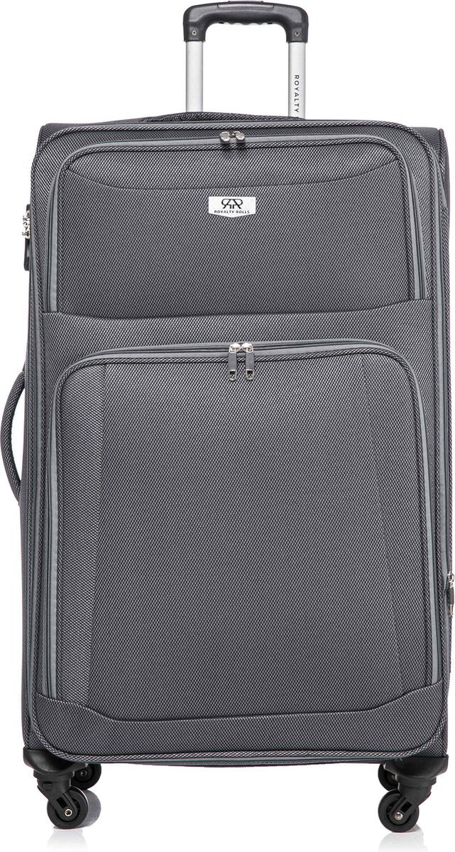 Dubai Abu Dhabi Grote XL Koffer - 88 cm - 125/135 liter - Uitbreidbaar - Grijs