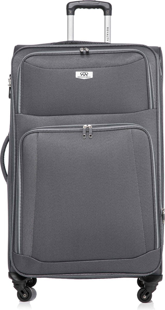 Dubai Abu Dhabi Grote XL Koffer - 88 cm - 125/135 liter - Uitbreidbaar - Grijs