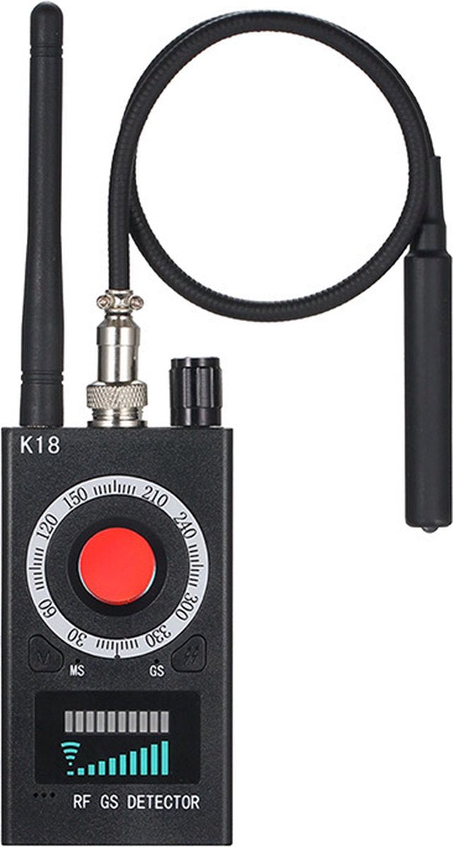 Draadloze Signaaldetector - Anti Afluister Apparatuur - Detectie apparaat - RF Bug Finder Anti-Afgeluisterde Detector - Afluisterapparaat Anti Candid Camera GPS Tracker Locator | Zwart