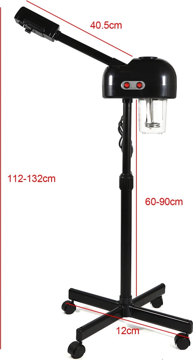 Stoomapparaat - Professionele Stoommachine - Stoommachine voor schoonheidssalon - Zwart - 220v