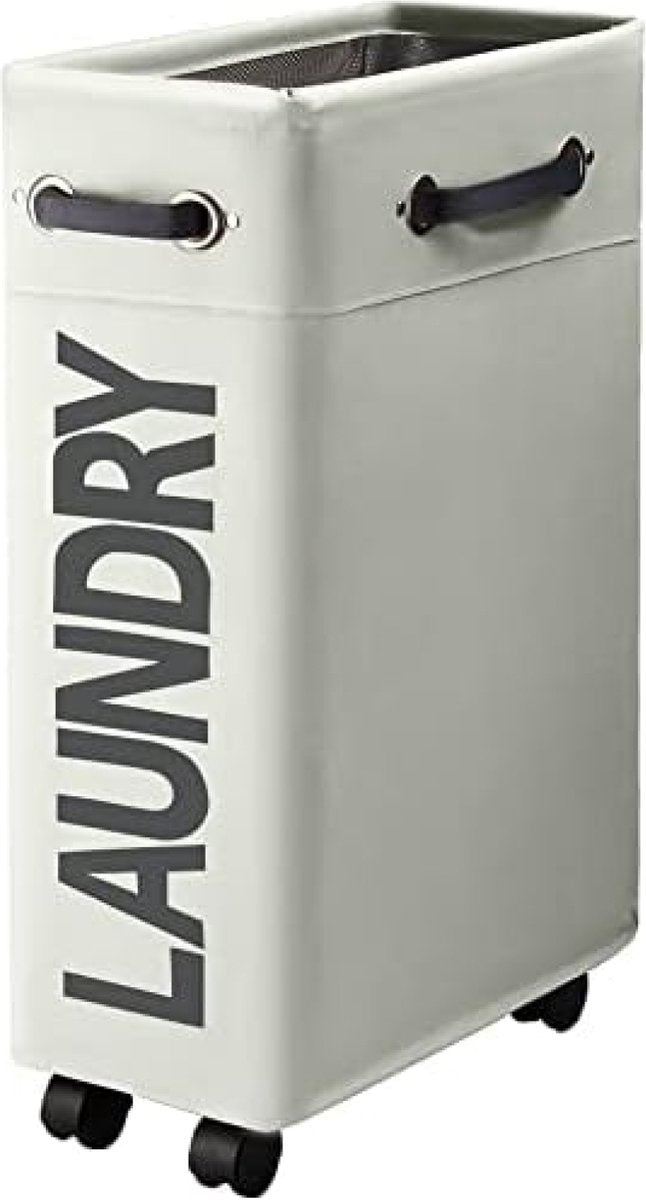 Laundry Basket with Wheels 45L Foldable Collapsible with Handle