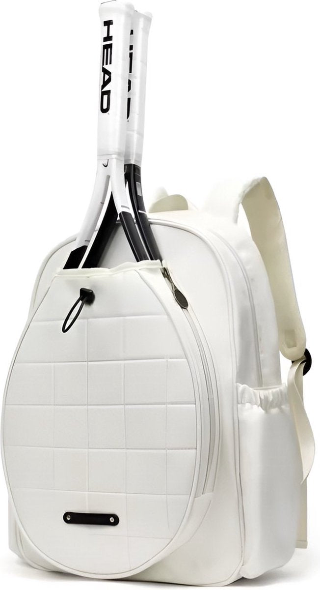 E-Shop4u - Tennis Bag - Tennis Backpack - Tennis - Racket - Backpack - Badminton - Racket Bag - White - Sport - Men - Women