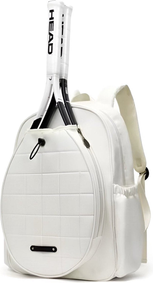 E-Shop4u - Tennis Bag - Tennis Backpack - Tennis - Racket - Backpack - Badminton - Racket Bag - White - Sport - Men - Women