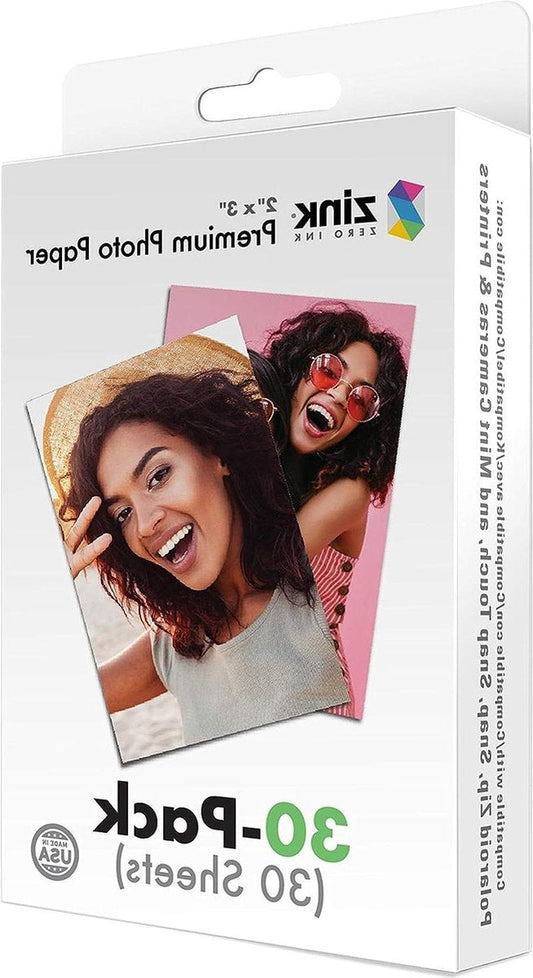 Premium direct zinkfotopapier - 30-pack - Compatibel met Polaroid Snap Snap Touch Zip- en Mint-camera's - Beste kwaliteit