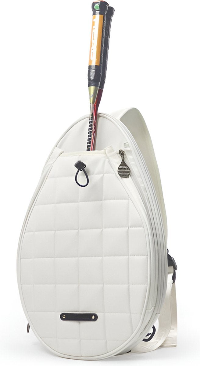 E-Shop4u - Tennisbag - Tennis Backpack - Tennis - Backpack - Sports Bag - Racket - Badminton - Tennis Racket - Sport - Men - Women - White - 47 x 29 x 8 cm - Nylon - Polyester - Water-resistant - Free Shipping