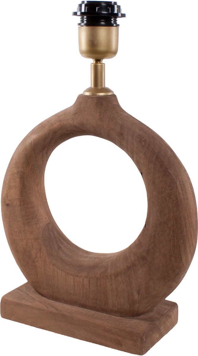 Country style wooden table lamp natural | raffia oval shade 35 cm light brown / beige | 1 light organic | wood / fabric | shade Ø 35 cm | 48 cm high | classic / country / atmospheric design / raffia shade / retro