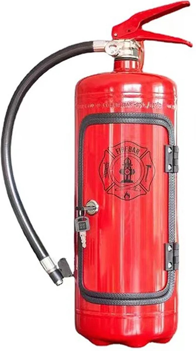 Brandblusser Drankhouder - Cadeau - Geschenk - Wijn - Drank - Vodka - Wodka - Sterke drank - Wijnfles - Wijnkist - Grappig - Decoratie