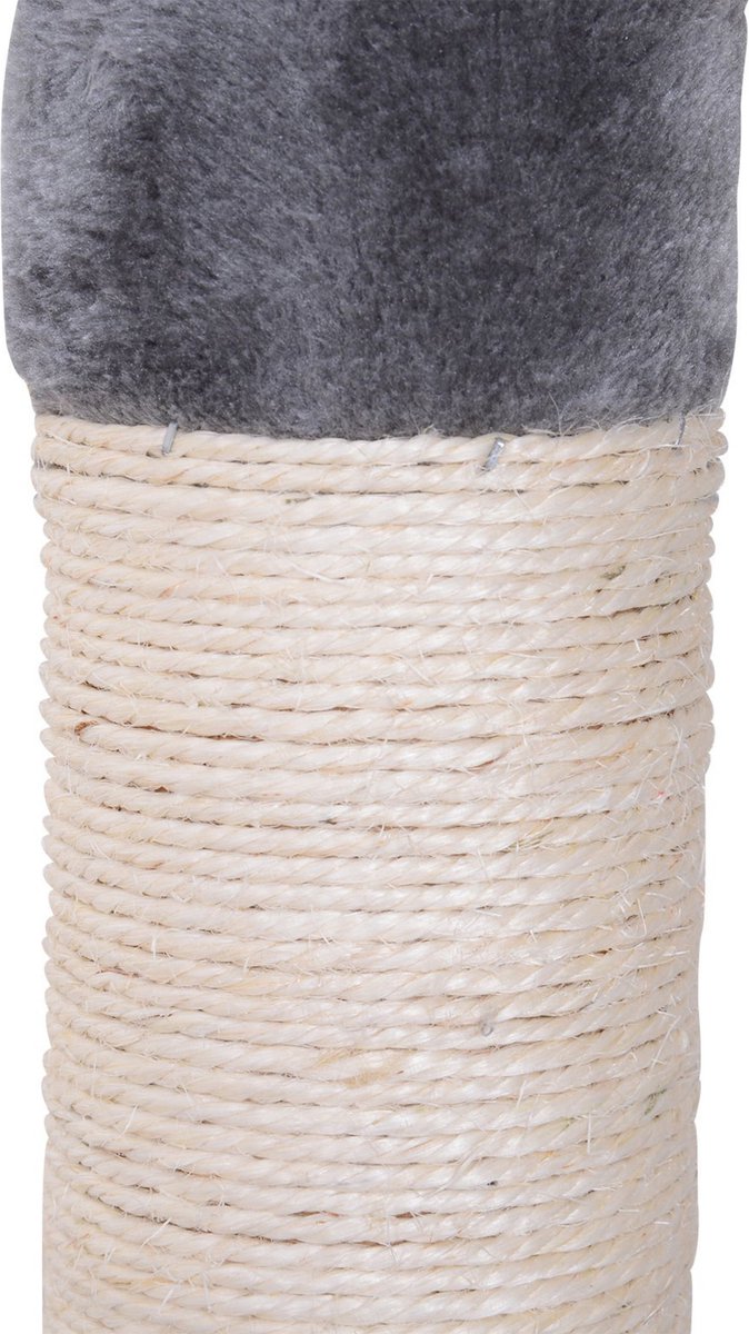 Krabpaal - In hoogte verstelbaar - Krabpaal voor Katten - Krabpaal - Kattenspeeltjes - Katten - Grijs - 40x30x (230–260) cm
