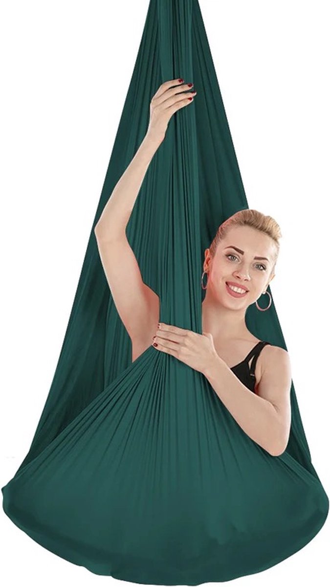 Hammock - Yoga Hammock - Yoga Cloth - Yoga Swing - Aerial Yoga - Aerial Hammock - Anti-Gravity - Gymnastics - For inversions - Green