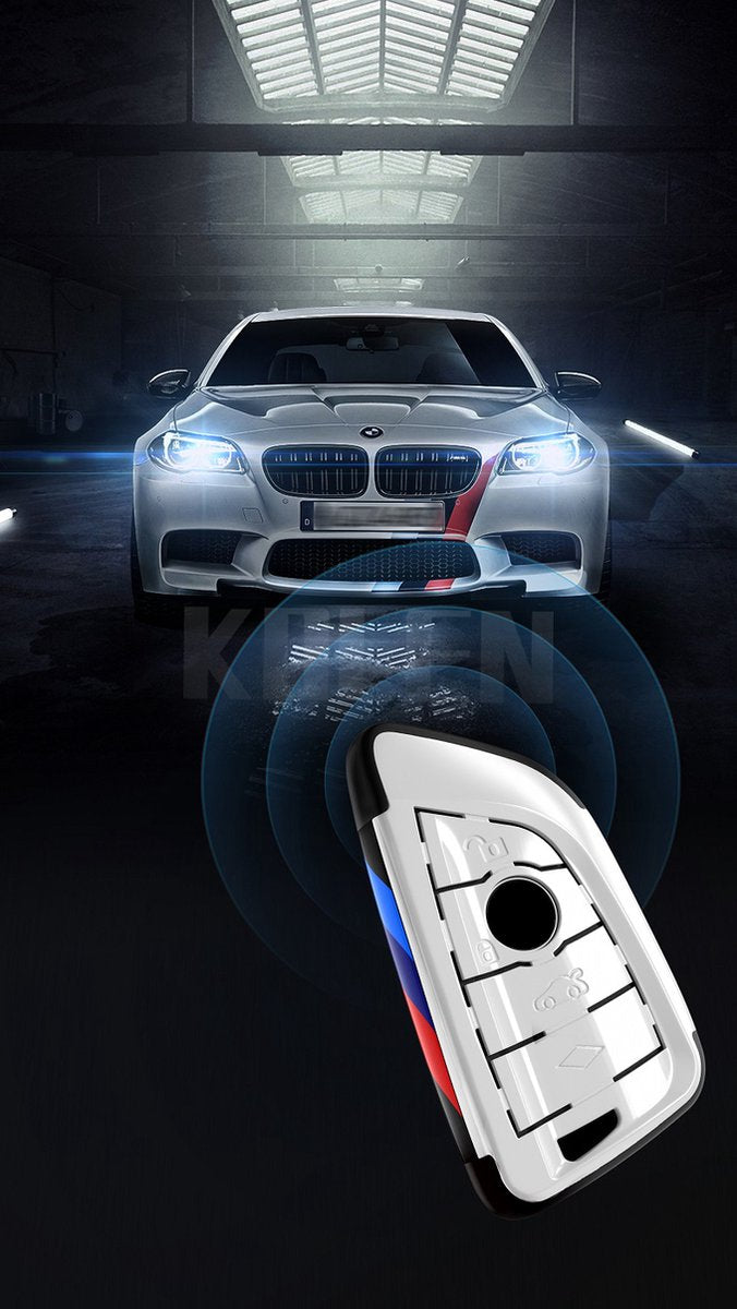 BMW Sleutel Cover Wit Fiber ABS Behuizing - Puntig [Voor Bmw 1 3 5 7 Serie 320i 530i 550i F20 F21 f30 F31 F25 F01 F02 F07 F10 X1 X3 X4 X5 X6] - Type B