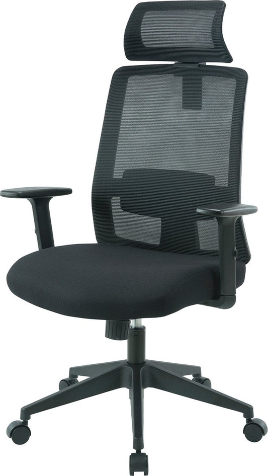 Ergonomische Bureaustoel - Bureaustoelen voor volwassenen - Ergonomische bureaustoel - In diepte verstelbare zitting - Onderstel van aluminiumlegering - Maximale belasting 150KG - Grijs
