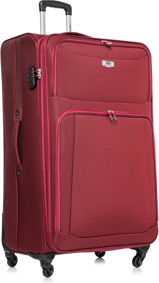 Dubai Abu Dhabi Grote XL Koffer - 88 cm - 125/135 liter - Uitbreidbaar - Rood
