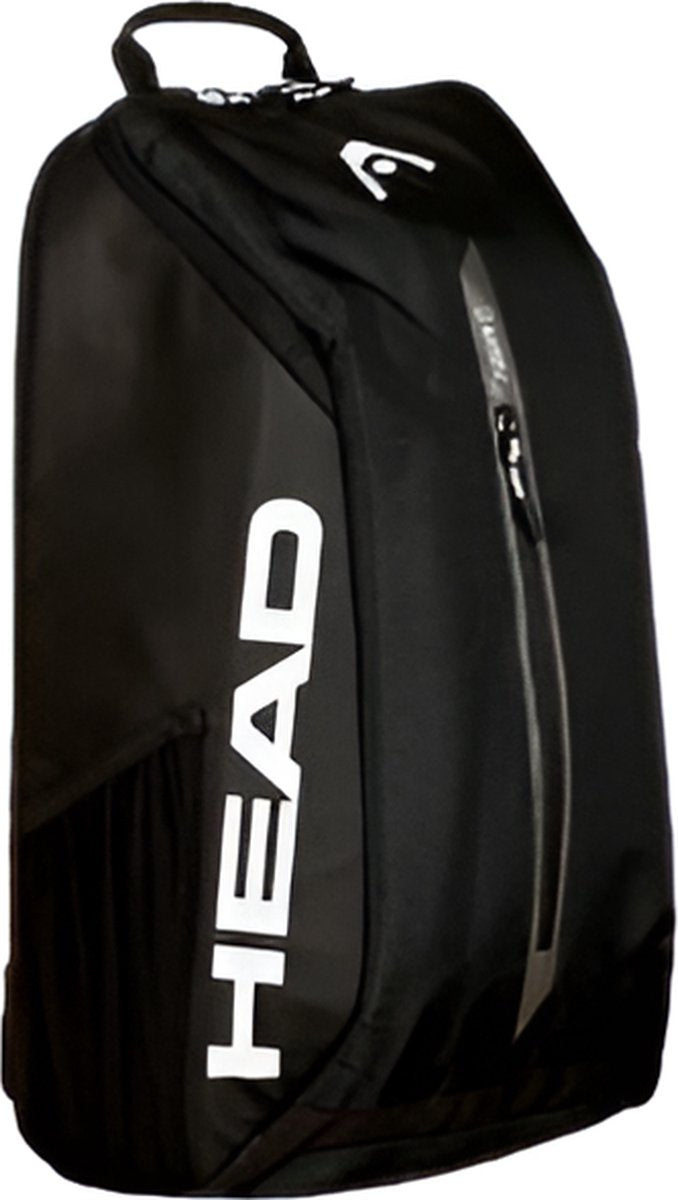 E-Shop4u - Tennistas - Tour Serie 1-2 Rugzak - Tennisschoen & Racket Vak - Tennis Racket Tas - Toernooi Sportrugzak - 25L - Zwart - Squash-Tennis-Badminton-Pickleball-Padel