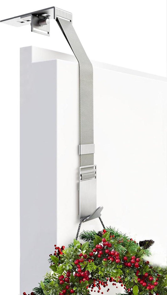 Door wreath hook stainless steel - flexible door hook for wreaths - universal hook for indoor and outdoor doors
