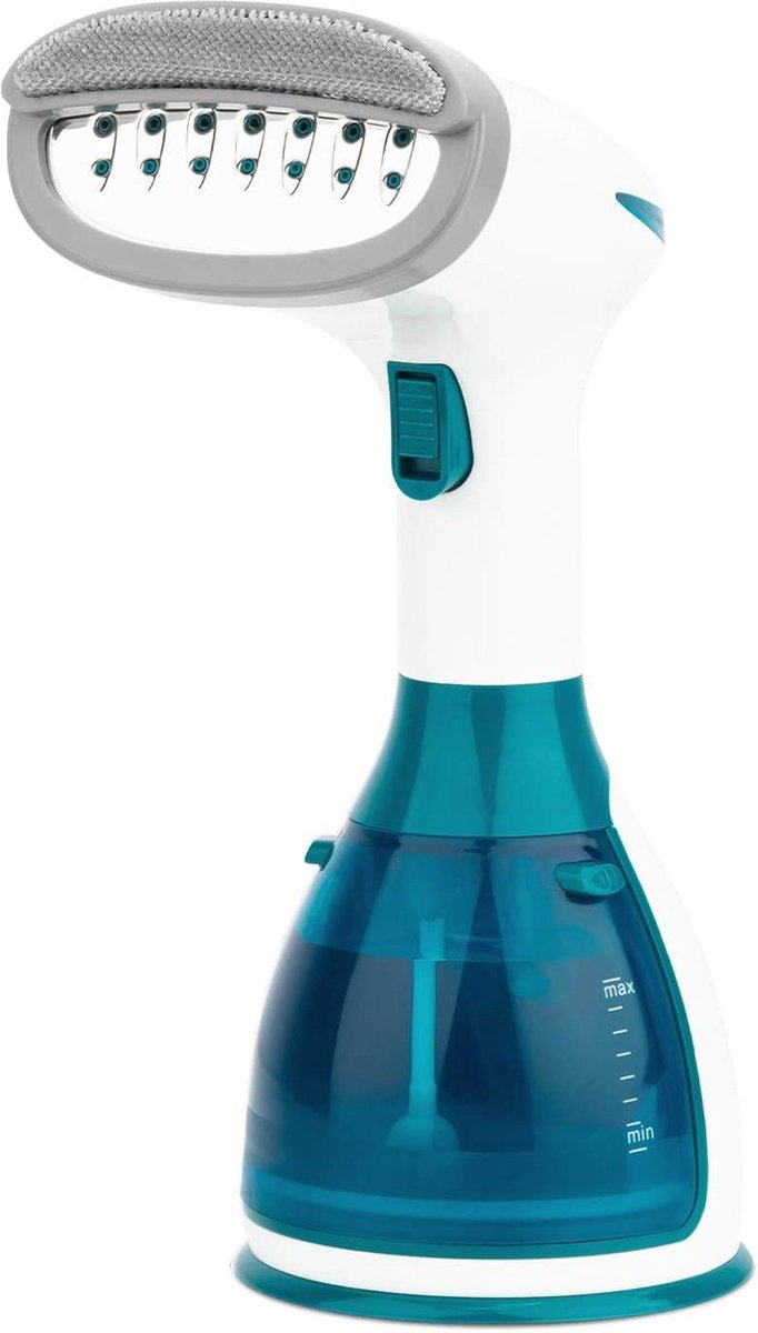 Handheld Steamer Lightweight Ergonomic Travel Steamer Continuous Steam 32 g-min Unlimited Autonomy Stainless Steel Soleplate Ready in 30s Water Tank 280mL Blue - Handy Steam Cleaner Garment Steamer