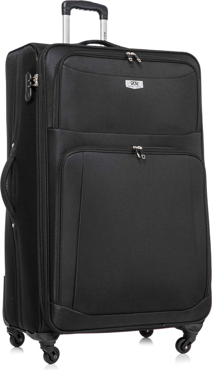 Dubai Abu Dhabi Grote XL Koffer - 88 cm - 125/135 liter - Uitbreidbaar - Zwart