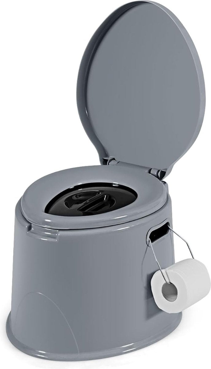 Kampeertoilet Hoge Zit – Draagbaar Toilet Met Toiletpapierhouder – Kampeertoilet Met Maximale Belasting 200 KG – Chemisch Toilet Met Verwijderbaar Emmerinzetstuk - Voor kamperen, Wandelen En Reizen - Reistoilet