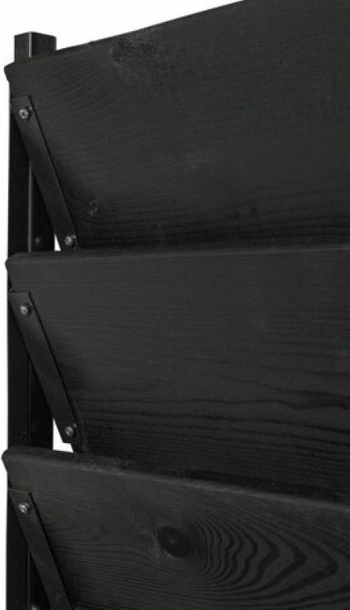 Flex fence draaibare lamellen - 95 cm - zwart RVS - 2 stuks