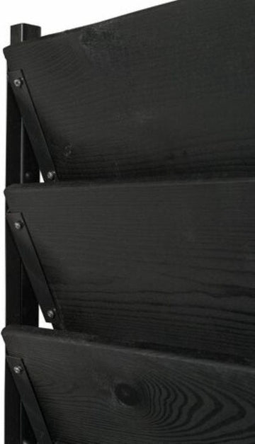 Flex fence draaibare lamellen - 165 cm - zwart RVS - 2 stuks