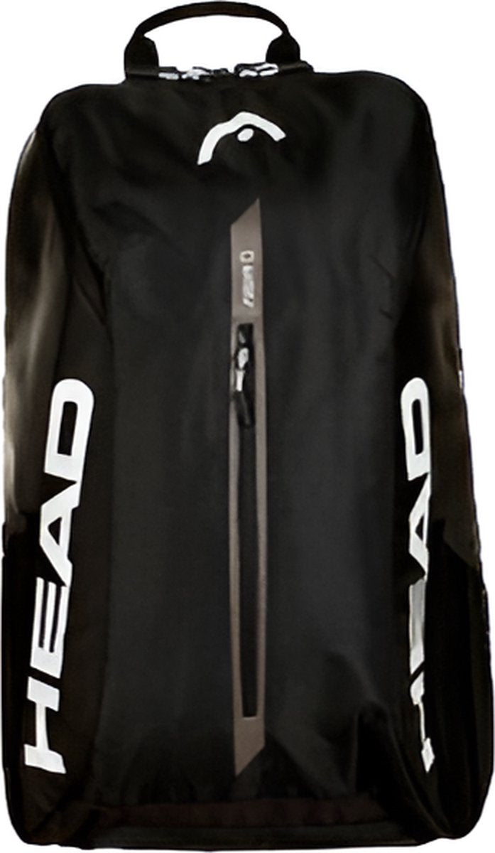 E-Shop4u - Tennistas - Tour Serie 1-2 Rugzak - Tennisschoen & Racket Vak - Tennis Racket Tas - Toernooi Sportrugzak - 25L - Zwart - Squash-Tennis-Badminton-Pickleball-Padel