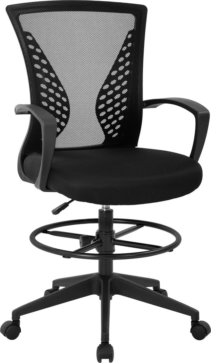 Best Office OC-20DF2-Black Office Chair - Home & Office Chair - Up to 113 KG - Ergonomic - Black