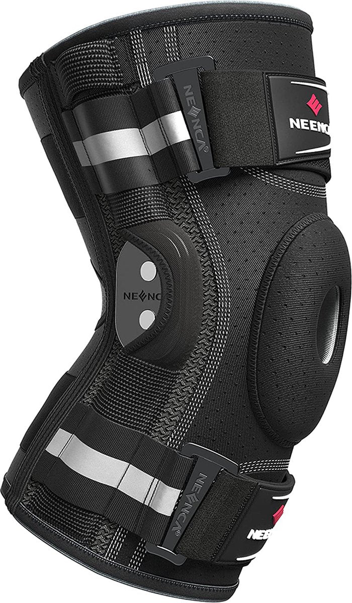 Professional Knee Brace - Size L - ROM Knee Brace - Range Of Motion Knee Brace - Hinged Knee Brace with Side Stabilization - Injury Knee Brace - Unisex Knee Brace - Adjustable Knee Brace - Knee Rehabilitation Brace - Arthritis/Osteoarthritis Brace