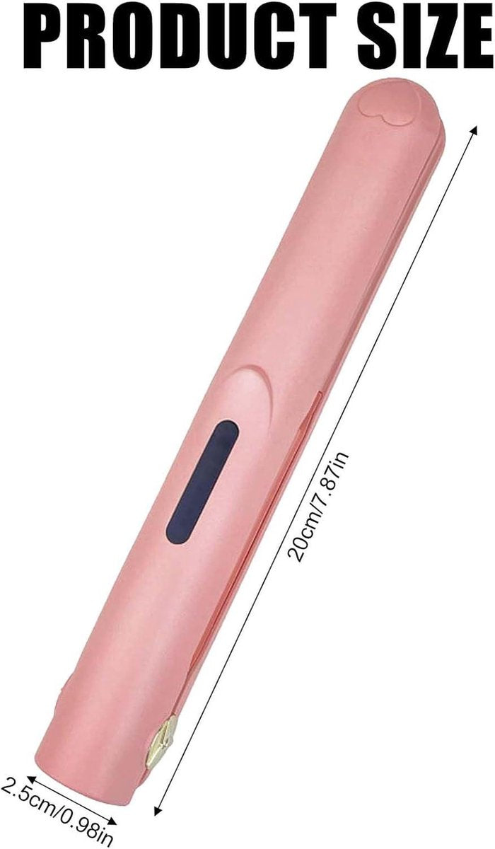 Hair straightener 2-in-1 mini hair straightener cordless ceramic USB - for hair