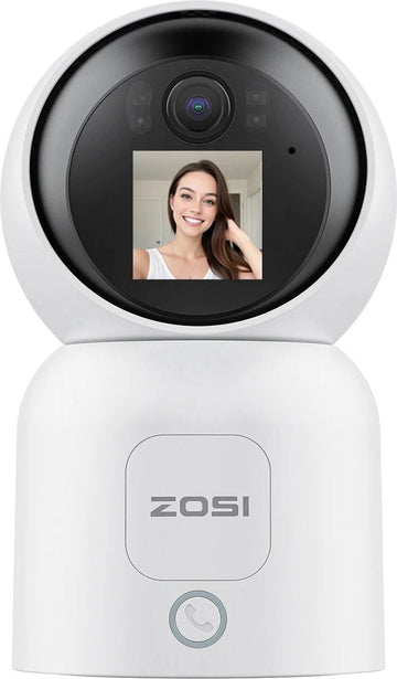 Babyfoon - Babyfoon met camera - 1.44 Inch Scherm 2.4G/5G Wifi Video Call - Auto Tracking - Draadloze Ip Smart Surveillance Cam - Zosi C 519M 4mp Hd