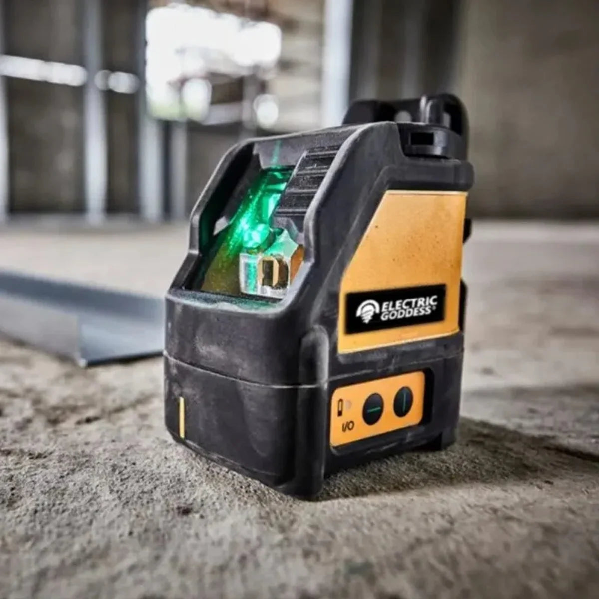Zelfnivellerende kruislijnlaser - incl. koffer - 2 lijnen - groen - 15m