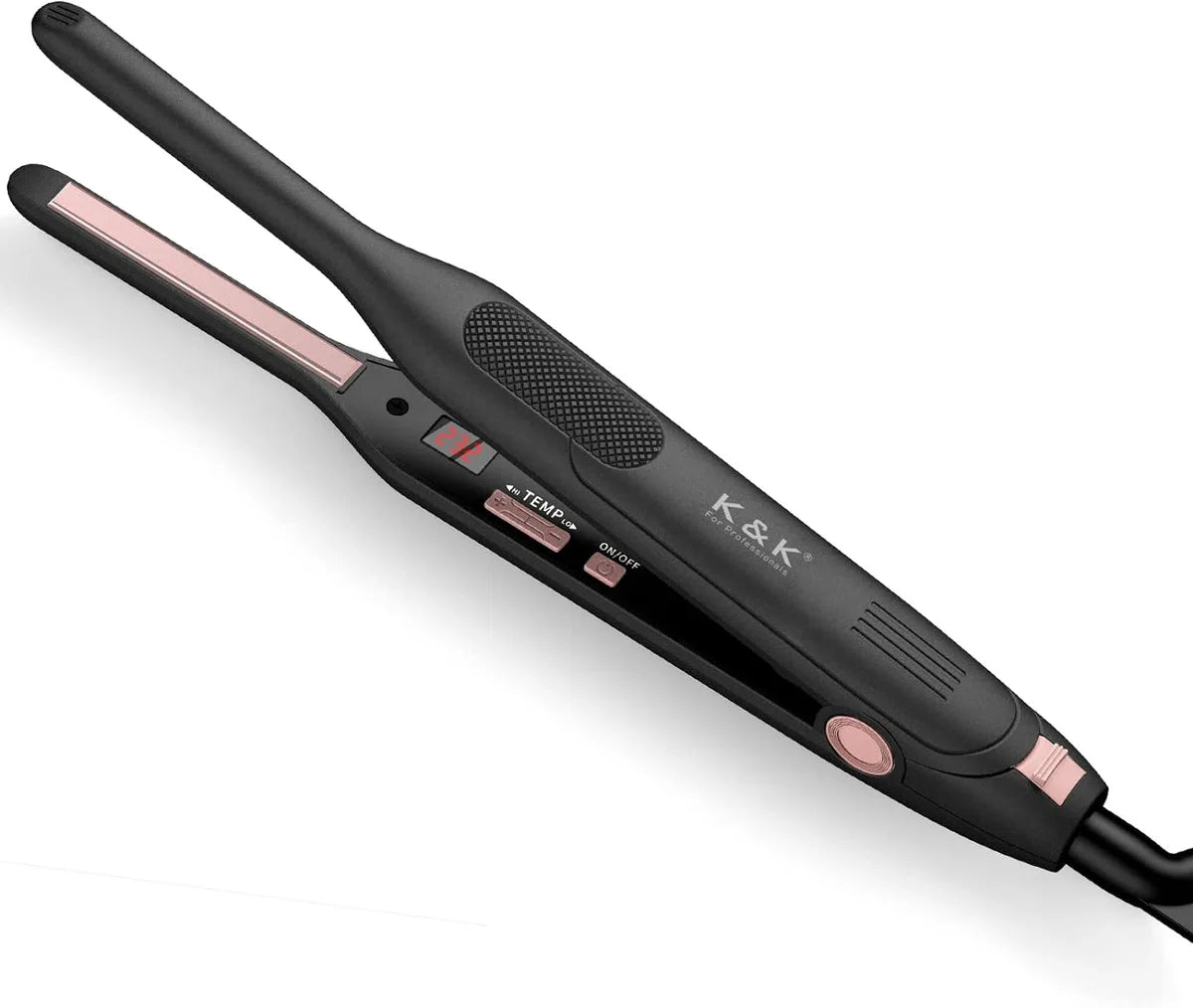 Mini Stijltang Voor Kort Haar, 2-in-1 Stijlen en Krullen, Met Instelbare Temperatuur 50℃ - 230℃