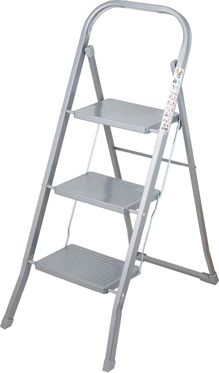 Elysium - Household Stepladder 3 Steps - Kitchen Stepladder 3 Steps - Stepladder With 3 Steps