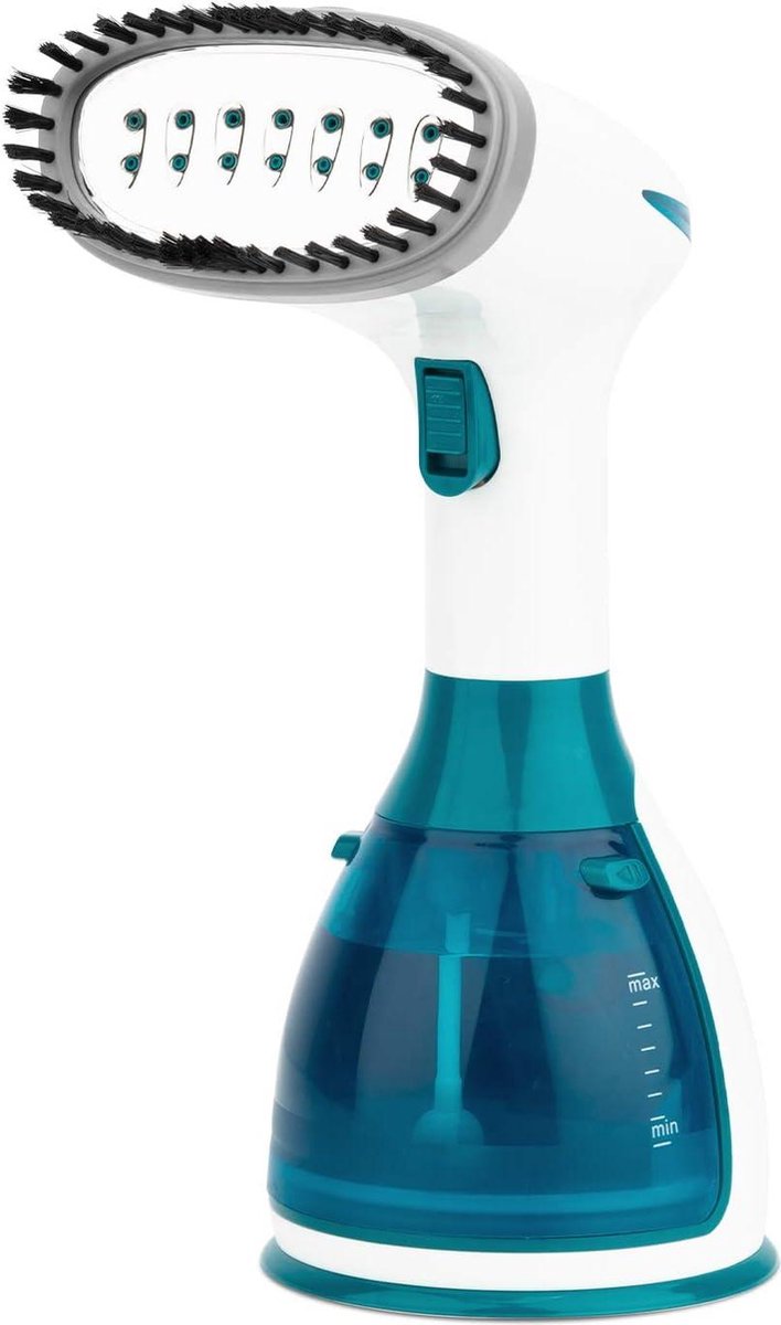 Handheld Steamer Lightweight Ergonomic Travel Steamer Continuous Steam 32 g-min Unlimited Autonomy Stainless Steel Soleplate Ready in 30s Water Tank 280mL Blue - Handy Steam Cleaner Garment Steamer
