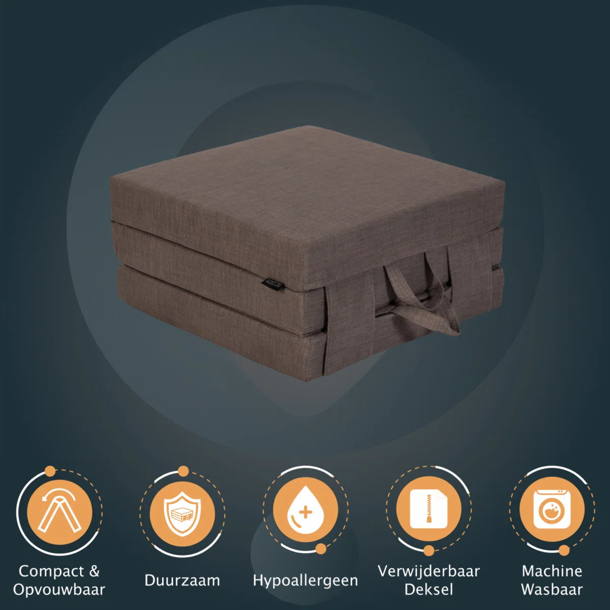 Opvouwbare Matras - Volwassen Reizend Vouwmatras - Logeermatras Opvouwbaar – Zetelbed - Opvouwbaar Logeerbed 1 Persoons - Logeerbed