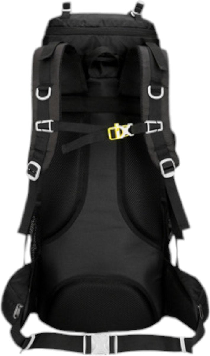 Backpack - Zwart - 79 x 33 x 23 cm - Rugzakorganizer - Met waterzak - Rugzak 75 liter - Rugzak heren - Rugzak dames - Backpack heren - Backpack dames