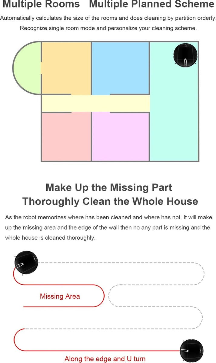 V3S PRO Robot Vacuum Cleaner - Smart Mapping - New Powerful Model - Dry and Wet Mopping Combo - WiFi App - Brushless Motor - Works with Alexa and Google Assistant - Ideal for Pet Hair - Carpet - Hard Floor