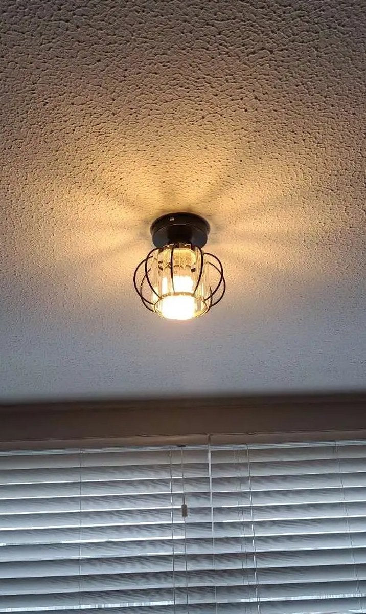 Modern Crystal Ceiling Lamp - LED Round Crystal - Chandelier - Black - Aisle or Hallway Lamp - Crystal Led Lamp - Ceiling Light