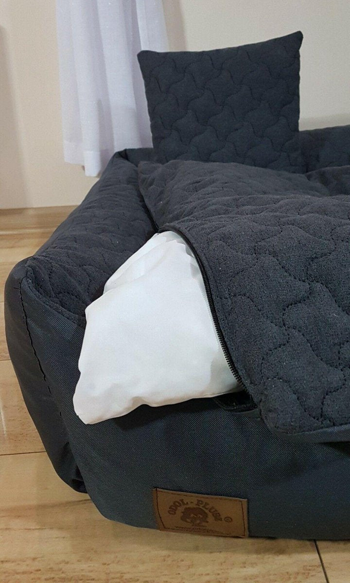 Hondenmand antraciet 120x90 cm - wasbaar hondenkussen - waterdicht hondenbed