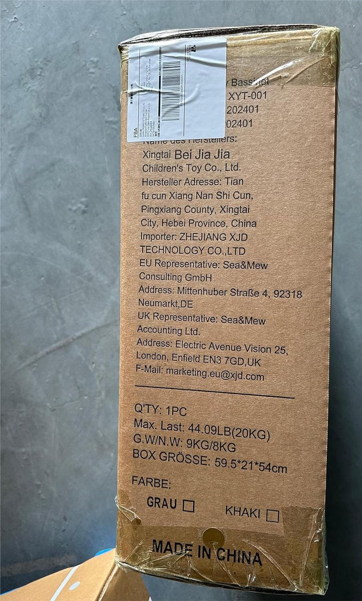 Babybed met zacht matras, reisbed incl. opbergruimte, wiegfunctie, opvouwbaar, slip en transporttas, vanaf de geboorte tot 20 kg, wieg, complete set voor baby's van 0-6 maanden, kaki