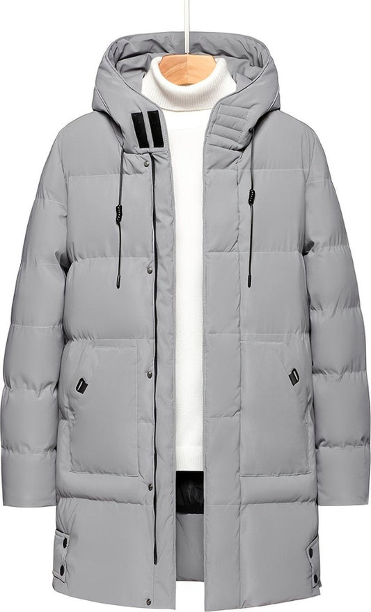 Winterjas - Heren - Parka Heren - Jas - Winter - Volwassen - Grijs - Maat S