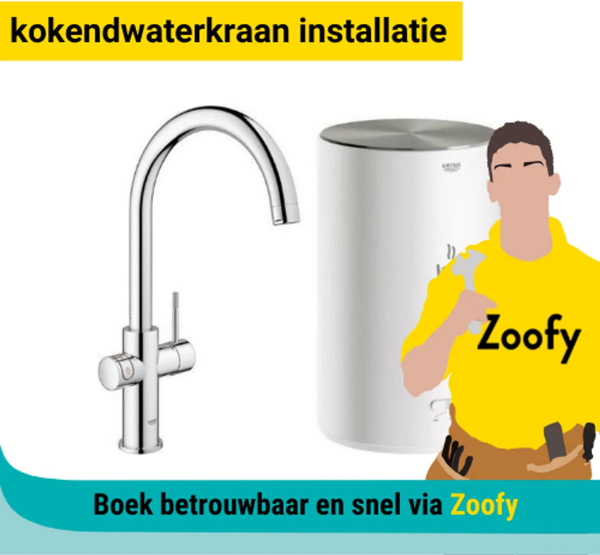 Installatie kokendwaterkraan - Door Zoofy in samenwerking met bol.com - Installatieafspraak gepland binnen 1 werkdag