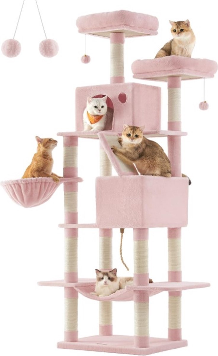Scratching post for heavy cats - Tall scratching post - Log scratching post - Scratching post for large cats - Cat tower - Ceiling scratching post - Sturdy scratching post - Scratching post for cats - XXL - Cat enclosure