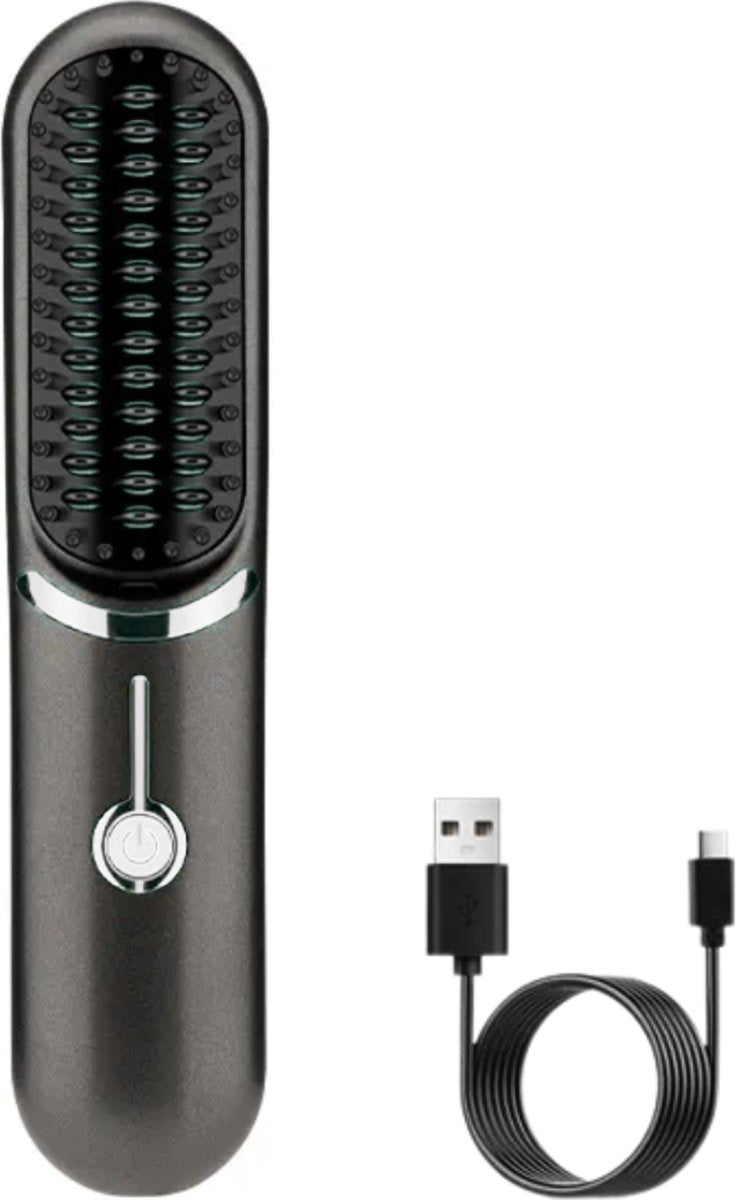 Cordless hair straightener - Hair straightener cordless - Cordless hair straightening brush - 2 in 1 - 4800mAh battery