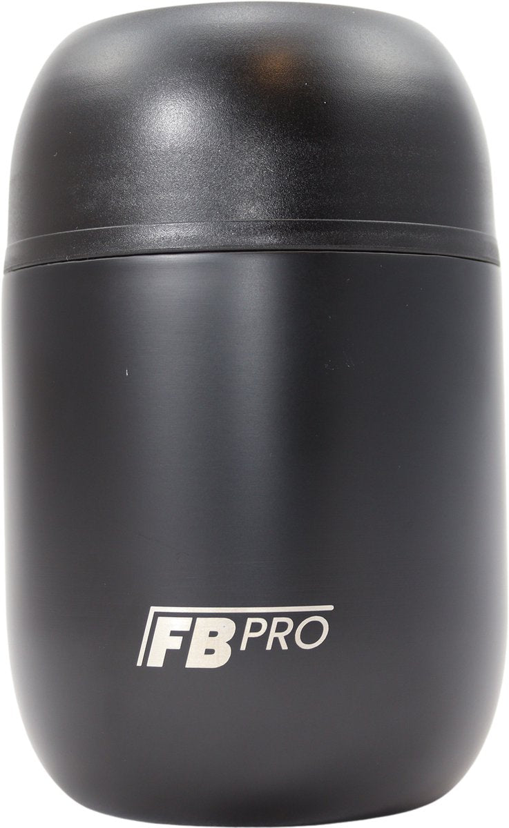 Thermos voedselcontainer met lepel - Thermoskan - Thermosbeker voor het meenemen van eten - Voedselcontainer voor soep, noodles, babyvoeding, havermout, ijs en meer! - Yoghurtbeker to go - Blauw en Zwart - 420ml