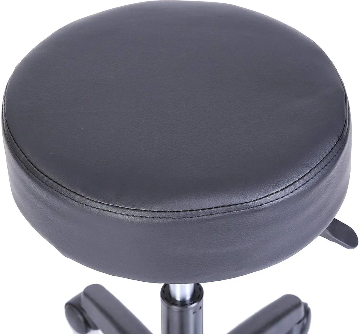 Black work stool, rolling stool, work chair, stool