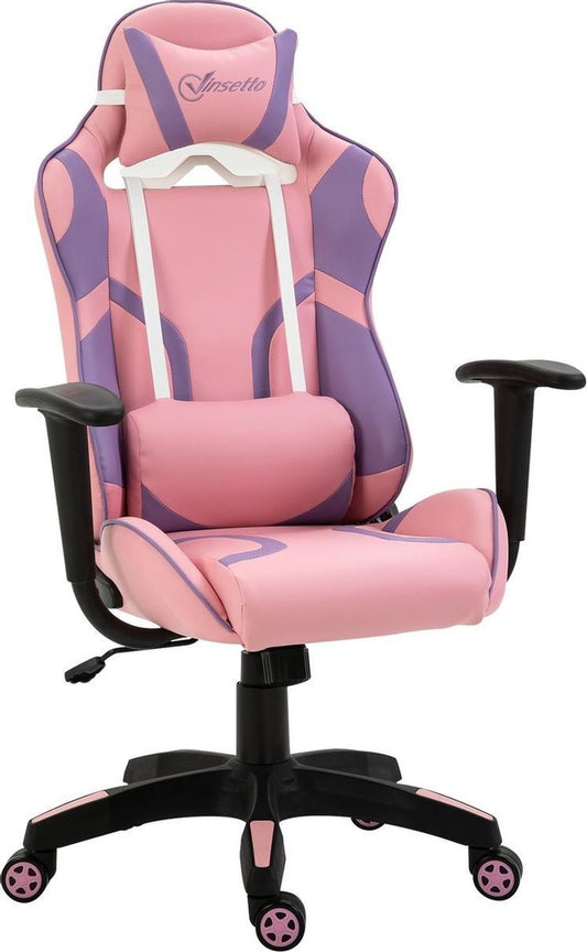 Bureaustoel - Ergonomische bureaustoel - Gamestoel - Gamingstoel - Roze/Paars